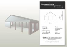 15m fesztávolságú rendezvénysátor